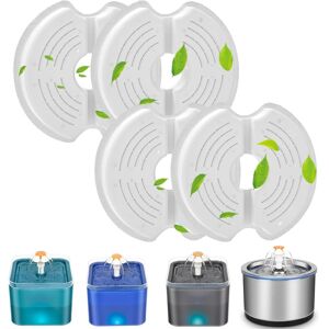 Sollbry Pet Fountain Replacement Filters for 2.5L Stainless Steel Cat Fountain, Activated Carbon Filter for 2L Cat Fountain (4pcs)