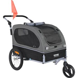 MOPHORN VEVOR Dog Bike Trailer, Supports up to 88 lbs, 2-in-1 Pet Stroller Cart Bicycle Carrier, Easy Folding Cart Frame with Quick Release Wheels, Universal