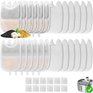 ZVD 12 Pièces Filtre Fontaine a Eau Chat pour FEELNEEDY 135 FL oz/4L fontaine chat eau YPD-C004, comprend 12 Filtre Fontaine Chat(12+12+12)