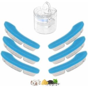 ZVD Filtre Fontaine a Eau pour Chat Améliorés Filtre Fontaine Eau Chat à Quadruple Action Filtres Remplacement 6 pcs pour Fontaines à Eau pour Chats et