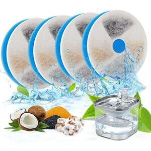 ZVD - Filtres de Fontaine a Eau Chat, Lot de 4 Filtres de Rechange pour Fontaine à Eau pour Animaux de Compagnie, Convient pour WF190