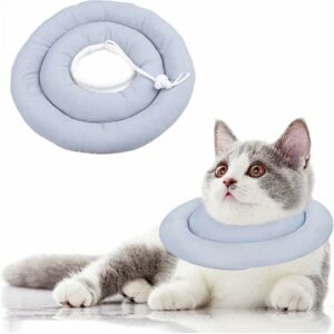 Cyslmuk - 1pc Gray Blue Dog Cat Recovery Collar Anti-Licking Dog Collar Anti-Scratch Cat Collar, Adjustable, Washable, Suitable for Cats and Small Cyslmuk - 1pc Gray Blue Dog Cat Recovery Collar Anti-Licking Dog Collar Anti-Scratch Cat Collar, Adjustable, Washable, Suitable for Cats and Small