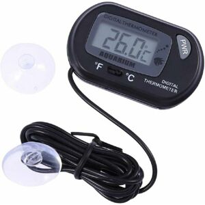 Hoopzi - 2 Pcs Digital lcd Thermometer for Aquarium Fish Tank Vivarium Reptile Terrarium (Black) Hoopzi - 2 Pcs Digital lcd Thermometer for Aquarium Fish Tank Vivarium Reptile Terrarium (Black)