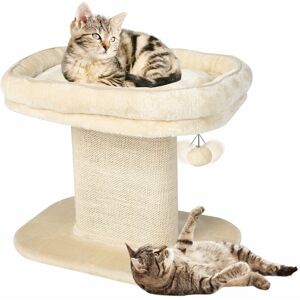 Costway - 2 Tier Cat Tree Tower Stand Carpeted Natural Sisal Climbing Tower Play Center Costway - 2 Tier Cat Tree Tower Stand Carpeted Natural Sisal Climbing Tower Play Center