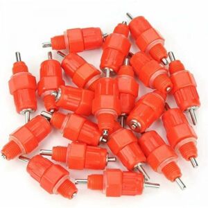 Cyslmuk - 20pcs Automatic Chicken Drinker Nipple Drinker for Hen Poultry Chicken Duck Water Dispenser Screw Style Livestock Feeding Watering Cyslmuk - 20pcs Automatic Chicken Drinker Nipple Drinker for Hen Poultry Chicken Duck Water Dispenser Screw Style Livestock Feeding Watering