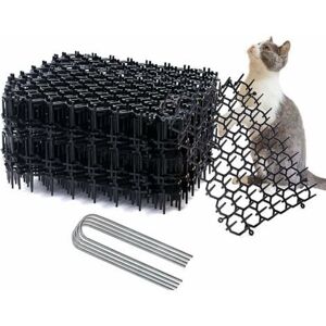 TEHTUY 24-Piece Anti-Cat Mat with Spikes, 20 x 15 cm Plastic Spike Strips, Cat Repellent Mat, Anti-Cat Spikes, Spike Repellent for Garden, Anti-Dogs, Cats TEHTUY 24-Piece Anti-Cat Mat with Spikes, 20 x 15 cm Plastic Spike Strips, Cat Repellent Mat, Anti-Cat Spikes, Spike Repellent for Garden, Anti-Dogs, Cats