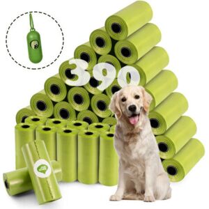 MCBOSON 26 Rolls of Bags with Dispenser, 390 Biodegradable Dog Poop Bags, Leak-Proof Carrier Bags 33 x 22 cm, Unscented and Thickened MCBOSON 26 Rolls of Bags with Dispenser, 390 Biodegradable Dog Poop Bags, Leak-Proof Carrier Bags 33 x 22 cm, Unscented and Thickened