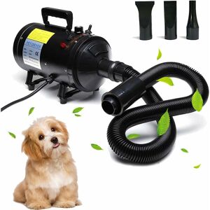 Briefness - 2800W Dog Hair Dryer Blaster Pet Grooming Hair Dryer High Velocity Motorbike Dryer Low Noise with 3 Nozzles 2.5M Hose Stepless Speed Gear Briefness - 2800W Dog Hair Dryer Blaster Pet Grooming Hair Dryer High Velocity Motorbike Dryer Low Noise with 3 Nozzles 2.5M Hose Stepless Speed Gear