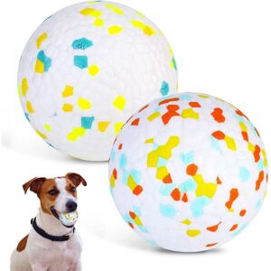 Longziming - 2PCS Dog Ball, Dog Toy, Dog Toy, Hard Rubber Chew Toy, Clean Teeth, Play, Indestructible Dog Toy, Dog Gift for Small and Medium Dogs Longziming - 2PCS Dog Ball, Dog Toy, Dog Toy, Hard Rubber Chew Toy, Clean Teeth, Play, Indestructible Dog Toy, Dog Gift for Small and Medium Dogs