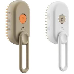 SNQ 3-in-1 silicone massage brush for cats and dogs, massage steam brush, tangle and shedding remover, pet steam brush, orange and white SNQ 3-in-1 silicone massage brush for cats and dogs, massage steam brush, tangle and shedding remover, pet steam brush, orange and white