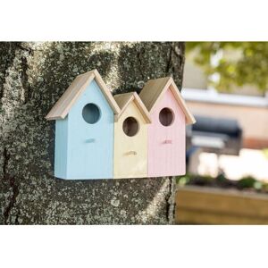 GARDEN MILE 3 In 1 Wooden Wild Garden Bird Houses Nesting Box Predator Proof Small Birds Sparrows, Tits Robin Nester GARDEN MILE 3 In 1 Wooden Wild Garden Bird Houses Nesting Box Predator Proof Small Birds Sparrows, Tits Robin Nester