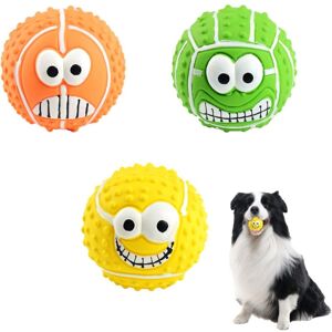 Longziming - 3 Pack Latex Rubber Dog Squeak Balls - 3.1' Bouncing Balls for Medium and Small Pets - Durable Interactive Chew Toy Longziming - 3 Pack Latex Rubber Dog Squeak Balls - 3.1' Bouncing Balls for Medium and Small Pets - Durable Interactive Chew Toy