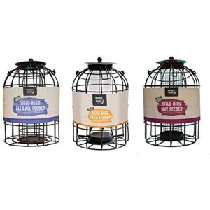 MARCO PAUL 3 pack Wild Bird Feeders for Seeds, Peanut, fat ball feeder - Squirrel resistant Hanging Feeder for Wild Birds Food Stations in your Garden Outdoor MARCO PAUL 3 pack Wild Bird Feeders for Seeds, Peanut, fat ball feeder - Squirrel resistant Hanging Feeder for Wild Birds Food Stations in your Garden Outdoor