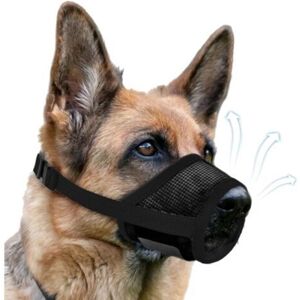 MCBOSON 4.7-5.9 inch Black Adjustable Anti-Barking Muzzle with Self-Adhesive Mesh Ring Adjustable Anti-Barking Muzzle for Large, Medium, and Small Dogs MCBOSON 4.7-5.9 inch Black Adjustable Anti-Barking Muzzle with Self-Adhesive Mesh Ring Adjustable Anti-Barking Muzzle for Large, Medium, and Small Dogs