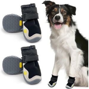 SERBIA 4pcs Bottes pour Chien de Protection, Respirant Chaussures pour Chiens, avec Sangles réfléchissantes, Protecteur de Patte de Chien à Sem rhombique en SERBIA 4pcs Bottes pour Chien de Protection, Respirant Chaussures pour Chiens, avec Sangles réfléchissantes, Protecteur de Patte de Chien à Sem rhombique en