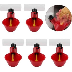 5pcs Automatic Poultry Drinker Portable Water Dispenser Cup Plastic Water Bowl Water Drinker for Birds Quail Pigeon Chicken Hen (25mm) 5pcs Automatic Poultry Drinker Portable Water Dispenser Cup Plastic Water Bowl Water Drinker for Birds Quail Pigeon Chicken Hen (25mm)