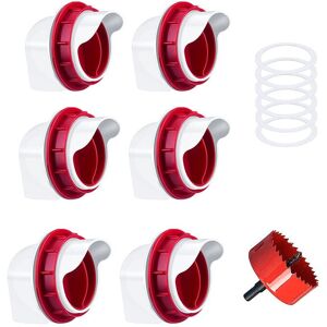 COOCHEER 6 Port Chicken Feeder, Automatic Chicken Feeder, DIY Poultry Feeder Gravity Kit for Bucket Bins COOCHEER 6 Port Chicken Feeder, Automatic Chicken Feeder, DIY Poultry Feeder Gravity Kit for Bucket Bins