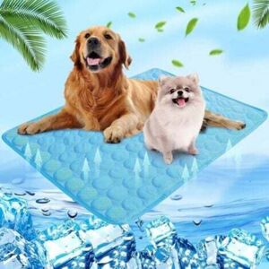 TORMATOR 60 x 50 cm Cooling Mat for Dogs and Cats - For Summer - Self-Cooling - Washable - Waterproof Cooling Cushion - Non-Slip - Comfortable - Blue - M TORMATOR 60 x 50 cm Cooling Mat for Dogs and Cats - For Summer - Self-Cooling - Washable - Waterproof Cooling Cushion - Non-Slip - Comfortable - Blue - M