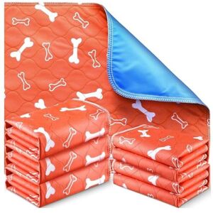 Odipie - 6PCS Absorbent Washable Pee Pads Reusable Training Pads Waterproof Diaper Pads Puppy Mats Training Pads for Pet Dogs (Red, 40 x 60 cm) Odipie - 6PCS Absorbent Washable Pee Pads Reusable Training Pads Waterproof Diaper Pads Puppy Mats Training Pads for Pet Dogs (Red, 40 x 60 cm)