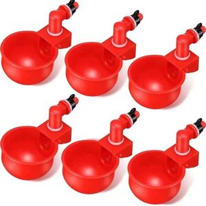 Ymyny - 6pcs Automatic Chicken Waterers, Automatic Chicken Drinkers, Poultry Waterers, Red Plastic for Chicken, Duck, Poultry, Birds mumu Ymyny - 6pcs Automatic Chicken Waterers, Automatic Chicken Drinkers, Poultry Waterers, Red Plastic for Chicken, Duck, Poultry, Birds mumu