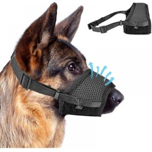 Adjustable anti-bark muzzle with self-adhesive mesh ring. Adjustable anti-bark muzzle for large, medium, and small dogs (black). Ymyny Adjustable anti-bark muzzle with self-adhesive mesh ring. Adjustable anti-bark muzzle for large, medium, and small dogs (black). Ymyny