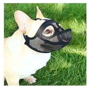 SNQ Adjustable Mesh Dog Muzzle, Short Nose Dog Muzzle, Breathable Mesh Muzzle, Bulldog Muzzle to Prevent Biting, Chewing and Barking, Dog Mask, Black, SNQ Adjustable Mesh Dog Muzzle, Short Nose Dog Muzzle, Breathable Mesh Muzzle, Bulldog Muzzle to Prevent Biting, Chewing and Barking, Dog Mask, Black,