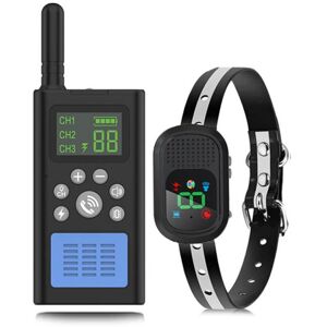 Cyslmuk - Anti Bark Collar for Large Medium Small Dogs, Dog Shock Collar with 1500M Remote Control (Empty Package), Anti Bark Collar with Beep and Cyslmuk - Anti Bark Collar for Large Medium Small Dogs, Dog Shock Collar with 1500M Remote Control (Empty Package), Anti Bark Collar with Beep and