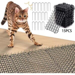 TEHTUY Anti-Cat Mat, Anti-Cat Spike, 15-Piece Anti-Dog Mat with Spikes, Outdoor Anti-Cat Barrier, Cat Repellent Mat, Powerful Outdoor Anti-Cat, Anti-Cat TEHTUY Anti-Cat Mat, Anti-Cat Spike, 15-Piece Anti-Dog Mat with Spikes, Outdoor Anti-Cat Barrier, Cat Repellent Mat, Powerful Outdoor Anti-Cat, Anti-Cat