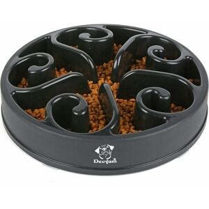 Gotrays - Anti-Glutton Dog Bowl Slow Feeder Bowl with Non-Slip Base Promotes Healthy Eating and Slow Digestion (Small Medium, Black) Gotrays - Anti-Glutton Dog Bowl Slow Feeder Bowl with Non-Slip Base Promotes Healthy Eating and Slow Digestion (Small Medium, Black)
