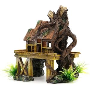TLILY Aquarium Decoration Artificial Fish Reptile House Shelter Tank Landscaping Resin Building Ornaments Decor TLILY Aquarium Decoration Artificial Fish Reptile House Shelter Tank Landscaping Resin Building Ornaments Decor
