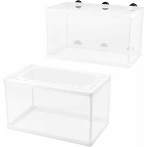 Héloise - Aquarium Fish Isolation Box 2 Pcs Plastic Mesh Fish Incubator Fish Breeding Net Fish Tank Separation Net with 12 Suction Cups, 26X15X15cm Héloise - Aquarium Fish Isolation Box 2 Pcs Plastic Mesh Fish Incubator Fish Breeding Net Fish Tank Separation Net with 12 Suction Cups, 26X15X15cm