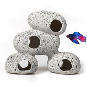 Groofoo - Aquarium Rock Decorations Resin Cichlids Rock with Artificial Moss Betta cave Betta Fish Tank Accessories Fish hides for Aquarium (Rock Groofoo - Aquarium Rock Decorations Resin Cichlids Rock with Artificial Moss Betta cave Betta Fish Tank Accessories Fish hides for Aquarium (Rock