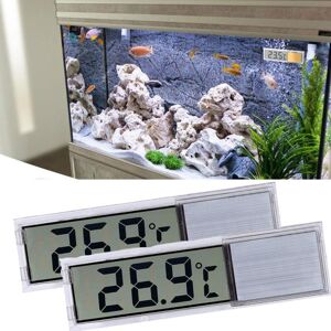 Memkey - Aquarium Thermometer, 2 High Sensitivity Digital Aquarium Thermometers, Two Side Stickers, Accuracy up to 0.1 Degrees (Silver) Memkey - Aquarium Thermometer, 2 High Sensitivity Digital Aquarium Thermometers, Two Side Stickers, Accuracy up to 0.1 Degrees (Silver)