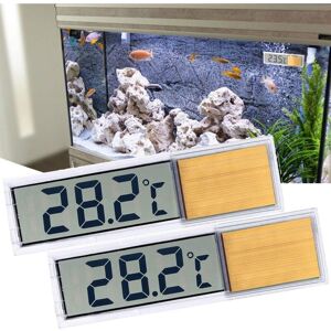 Memkey - Aquarium Thermometer, 2 High Sensitivity Digital Aquarium Thermometers, Two Side Stickers, Accuracy up to 0.1 Degrees (Gold) Memkey - Aquarium Thermometer, 2 High Sensitivity Digital Aquarium Thermometers, Two Side Stickers, Accuracy up to 0.1 Degrees (Gold)