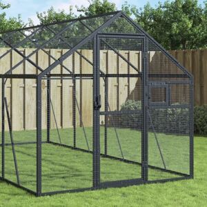Vidaxl - Aviary Anthracite 1.79x6x1.85 m Aluminium Vidaxl - Aviary Anthracite 1.79x6x1.85 m Aluminium
