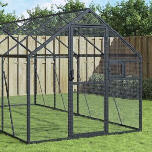 Vidaxl - Aviary Anthracite 1.79x8x1.85 m Aluminium Vidaxl - Aviary Anthracite 1.79x8x1.85 m Aluminium