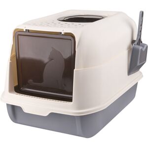 Groofoo - Bac à Litière pour Chat Fermée, Grande Maison de Toilette Chat avec Couvercle, Tiroir à Litière avec Pelle, wc pour Chats, Jusqu'à 7 kg, Groofoo - Bac à Litière pour Chat Fermée, Grande Maison de Toilette Chat avec Couvercle, Tiroir à Litière avec Pelle, wc pour Chats, Jusqu'à 7 kg,