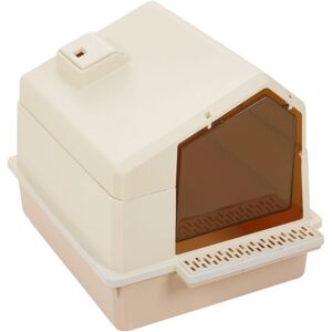 LIVINGANDHOME Beige Durable PP Foldable Cat Litter Box LIVINGANDHOME Beige Durable PP Foldable Cat Litter Box