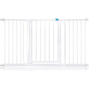 Bettacare - Auto Close Pet Gate, 147cm - 154cm, White, Pressure Fit Stair Gate for Dog & Puppy Bettacare - Auto Close Pet Gate, 147cm - 154cm, White, Pressure Fit Stair Gate for Dog & Puppy