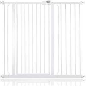Bettacare - Child and Pet Gate, 113.8cm - 121.4cm, White, Extra Tall Gate 104cm in Height, Pressure Fit Stair Gate Bettacare - Child and Pet Gate, 113.8cm - 121.4cm, White, Extra Tall Gate 104cm in Height, Pressure Fit Stair Gate
