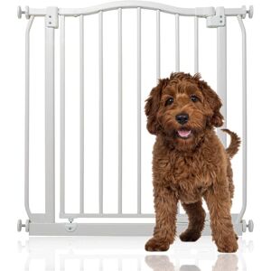 Bettacare - Curved Top Dog Gate, 71cm - 80cm, Matt White, Pressure Fit Pet Gate for Dog and Puppy, Pet and Dog Barrier Bettacare - Curved Top Dog Gate, 71cm - 80cm, Matt White, Pressure Fit Pet Gate for Dog and Puppy, Pet and Dog Barrier