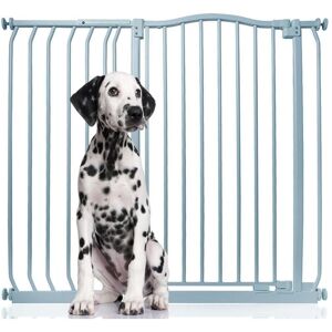 Bettacare - Extra Tall Curved Top Dog Gate, 107cm - 116cm, Matt Grey, Extra Tall 100cm in Height, Pressure Fit Pet Gate Bettacare - Extra Tall Curved Top Dog Gate, 107cm - 116cm, Matt Grey, Extra Tall 100cm in Height, Pressure Fit Pet Gate