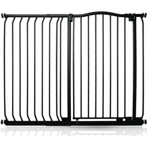 Bettacare - Extra Tall Curved Top Dog Gate, 116cm - 125cm, Matt Black, Extra Tall 100cm in Height, Pressure Fit Pet Gate Bettacare - Extra Tall Curved Top Dog Gate, 116cm - 125cm, Matt Black, Extra Tall 100cm in Height, Pressure Fit Pet Gate