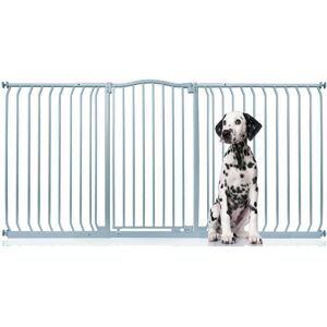 Bettacare - Extra Tall Curved Top Dog Gate, 188cm - 197cm, Matt Grey, Extra Tall 100cm in Height, Pressure Fit Pet Gate Bettacare - Extra Tall Curved Top Dog Gate, 188cm - 197cm, Matt Grey, Extra Tall 100cm in Height, Pressure Fit Pet Gate