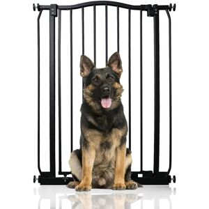 Bettacare - Extra Tall Curved Top Dog Gate, 71cm - 80cm, Matt Black, Extra Tall 100cm in Height, Pressure Fit Pet Gate Bettacare - Extra Tall Curved Top Dog Gate, 71cm - 80cm, Matt Black, Extra Tall 100cm in Height, Pressure Fit Pet Gate
