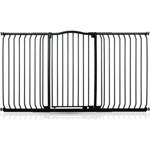 Bettacare - Extra Tall Curved Top Dog Gate, 170cm - 179cm, Matt Black, Extra Tall 100cm in Height, Pressure Fit Pet Gate Bettacare - Extra Tall Curved Top Dog Gate, 170cm - 179cm, Matt Black, Extra Tall 100cm in Height, Pressure Fit Pet Gate