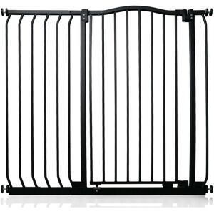 Bettacare Extra Tall Curved Top Dog Gate, 98cm - 107cm, Matt Black, Extra Tall 100cm in Height, Pressure Fit Pet Gate Bettacare Extra Tall Curved Top Dog Gate, 98cm - 107cm, Matt Black, Extra Tall 100cm in Height, Pressure Fit Pet Gate
