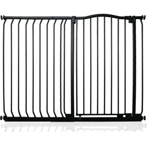 Bettacare - Extra Tall Curved Top Dog Gate, 125cm - 134cm, Matt Black, Extra Tall 100cm in Height, Pressure Fit Pet Gate Bettacare - Extra Tall Curved Top Dog Gate, 125cm - 134cm, Matt Black, Extra Tall 100cm in Height, Pressure Fit Pet Gate