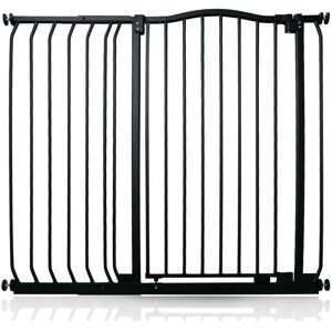Bettacare - Extra Tall Curved Top Dog Gate, 107cm - 116cm, Matt Black, Extra Tall 100cm in Height, Pressure Fit Pet Gate Bettacare - Extra Tall Curved Top Dog Gate, 107cm - 116cm, Matt Black, Extra Tall 100cm in Height, Pressure Fit Pet Gate