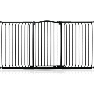 Bettacare - Extra Tall Curved Top Dog Gate, 179cm - 188cm, Matt Black, Extra Tall 100cm in Height, Pressure Fit Pet Gate Bettacare - Extra Tall Curved Top Dog Gate, 179cm - 188cm, Matt Black, Extra Tall 100cm in Height, Pressure Fit Pet Gate